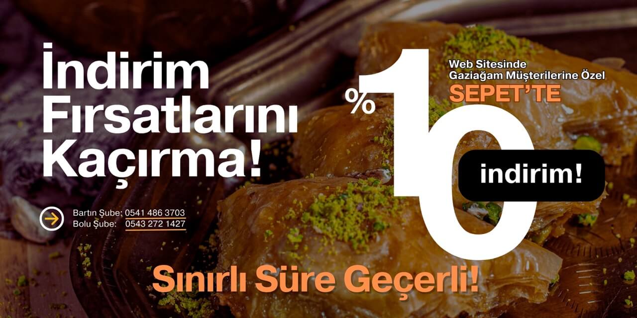 gaziagamda sepette 10 indirim 1